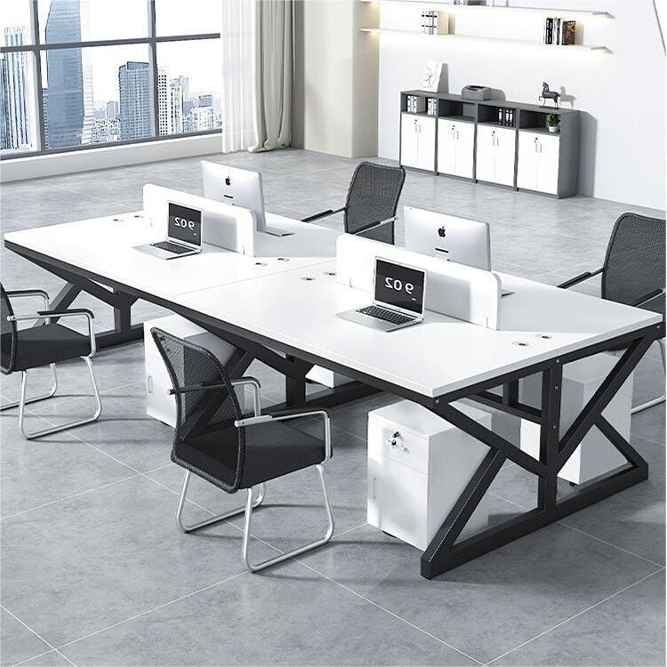 Minimalist Computer Desk with Screen Divider - Maoters